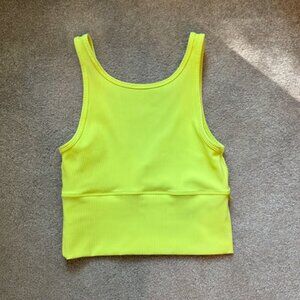 Lululemon Power Pivot Ribbed Tank Electric Lemon Size 2